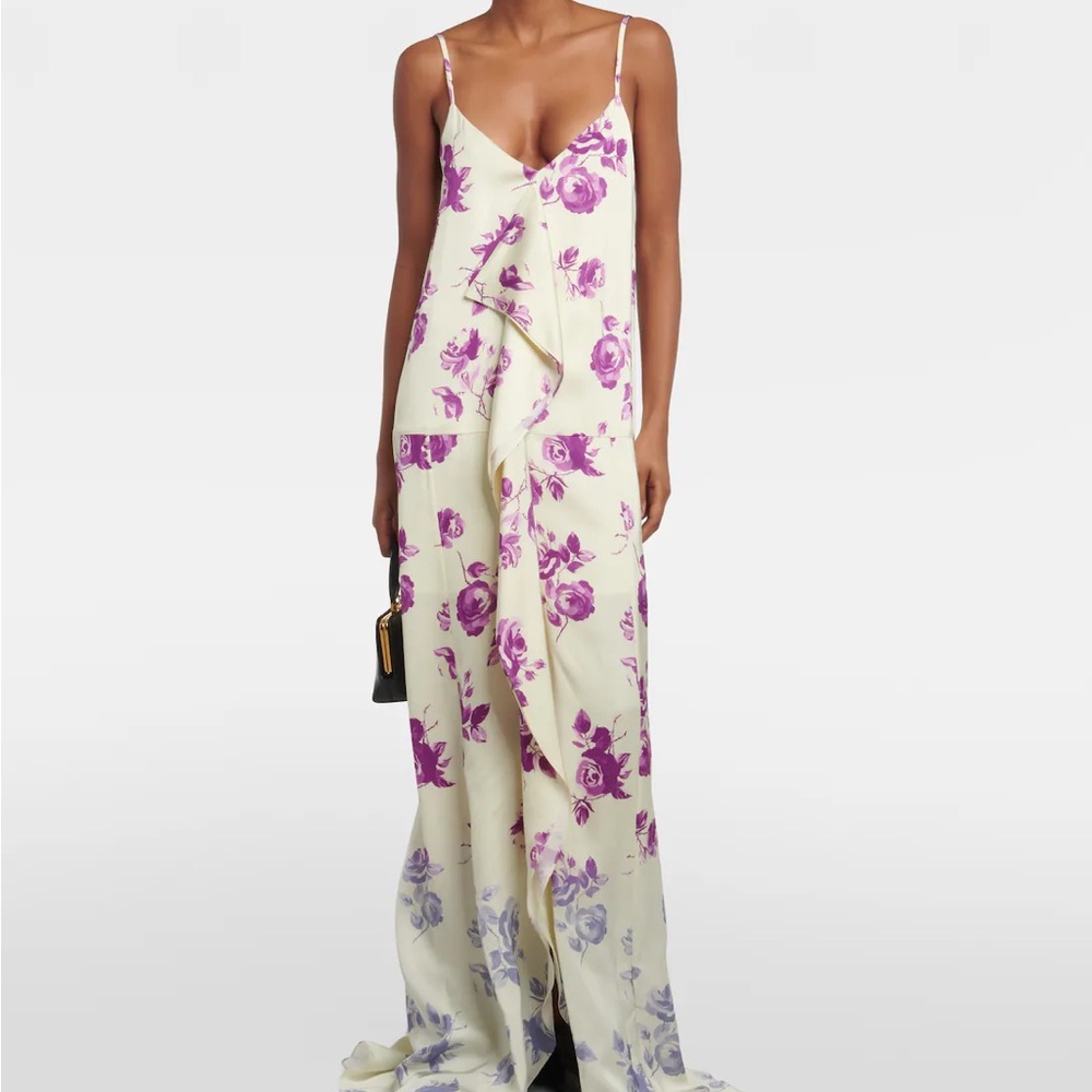 Ruffle Floral Maxi Dress